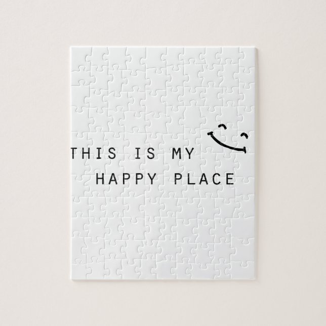 this is my happy place simple modern design jigsaw puzzle (Vertical)