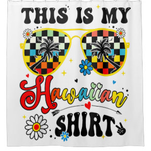 This Is My Hawaiian Sunset Tropical Costume Party Shower Curtain