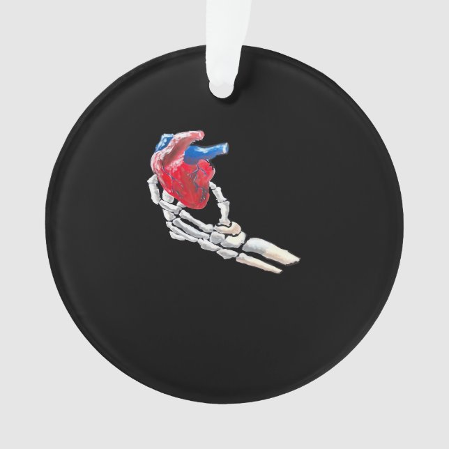 This Is My Heart - Skeleton Heart Hands Ornament (Front)