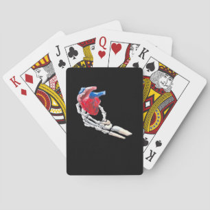 This Is My Heart - Skeleton Heart Hands Playing Cards