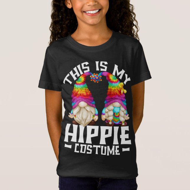 This Is My Hippie Costume Funny Halloween 70s Gnom T-Shirt (Front)