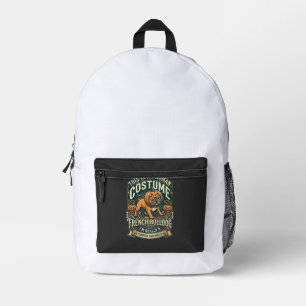 This Is My Human Costume French Bulldog Pumpkin Ha Printed Backpack