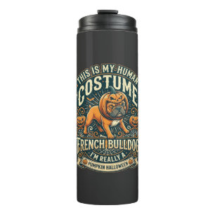 This Is My Human Costume French Bulldog Pumpkin Ha Thermal Tumbler