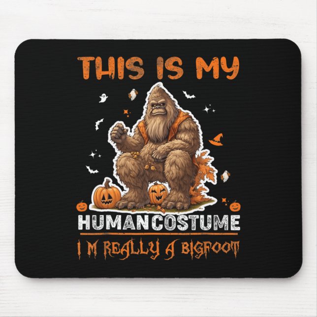 This is my human costume Funny Halloween Costume M Mouse Pad (Front)
