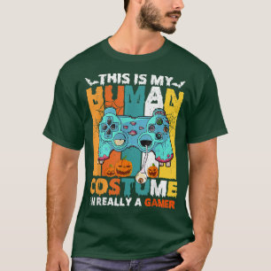 This is my human costume Gaming Controllers Zombie T-Shirt
