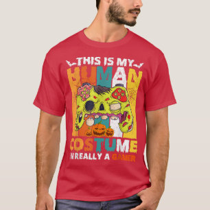 This is my human costume Gaming Controllers Zombie T-Shirt