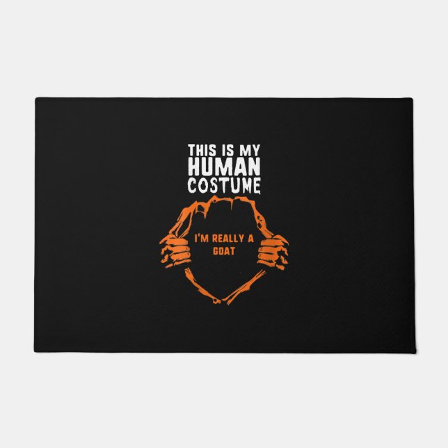 This Is My Human Costume Goat Gift Doormat (Front)