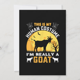 This Is My Human Costume Goat Gift Holiday Card