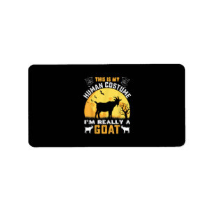 This Is My Human Costume Goat Gift Label