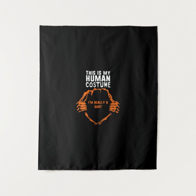 This Is My Human Costume Goat Gift Tapestry (Front)