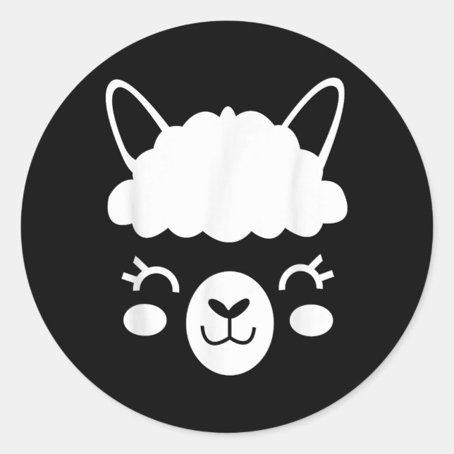 This Is My Human Costume I’m Really A Llama Alpaca Classic Round Sticker (Front)