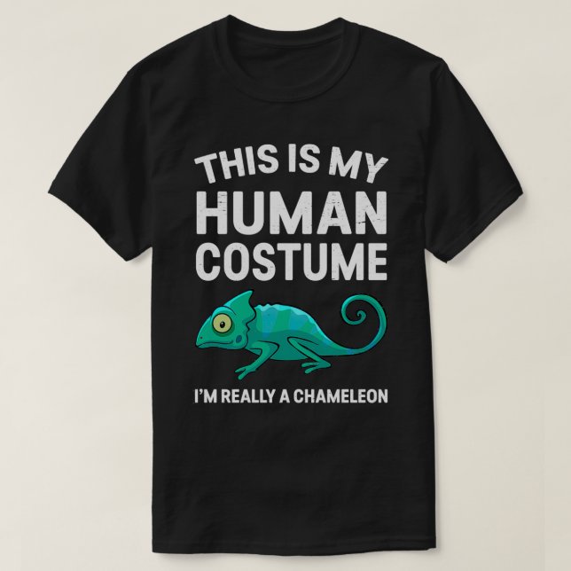 This Is My Human Costume Im A Chameleon T-Shirt (Design Front)