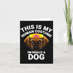 This Is My Human Costume Im A Dog Funny Halloween Card