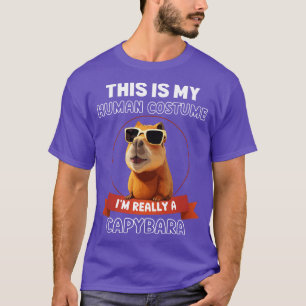 This is My Human Costume Im Really a Capybara Funn T-Shirt