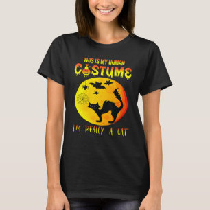 This Is My Human Costume I'm Really A Cat Pumkin H T-Shirt