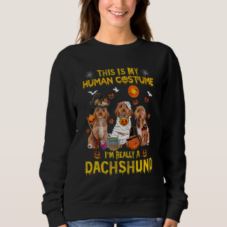 This Is My Human Costume I'm Really A Cockapoo Hal Sweatshirt