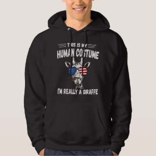 This is My HUMAN COSTUME I'm Really a Giraffe Cute Hoodie