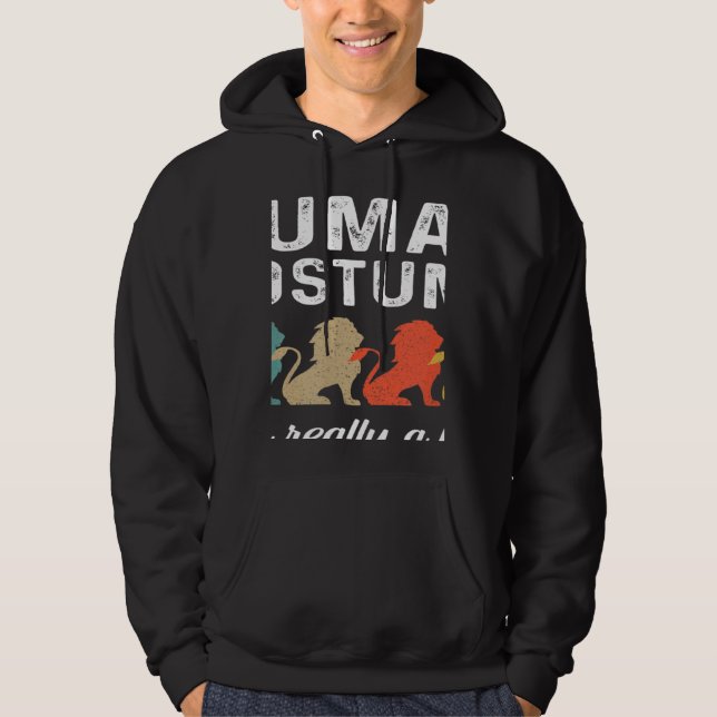 This Is My Human Costume I'm Really A Lion Retro H Hoodie (Front)