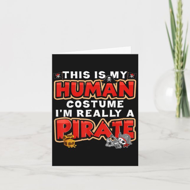 This Is My Human Costume I'm Really A Rate Hallowe Card (Front)