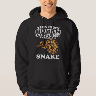 This Is My Human Costume I'm Really A Snake Funny Hoodie