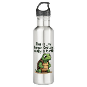 This Is My Human Costume I'm Really A Turtle T-Shi 710 Ml Water Bottle