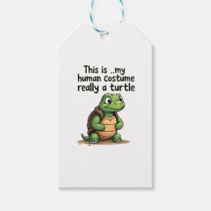 This Is My Human Costume I'm Really A Turtle T-Shi Gift Tags