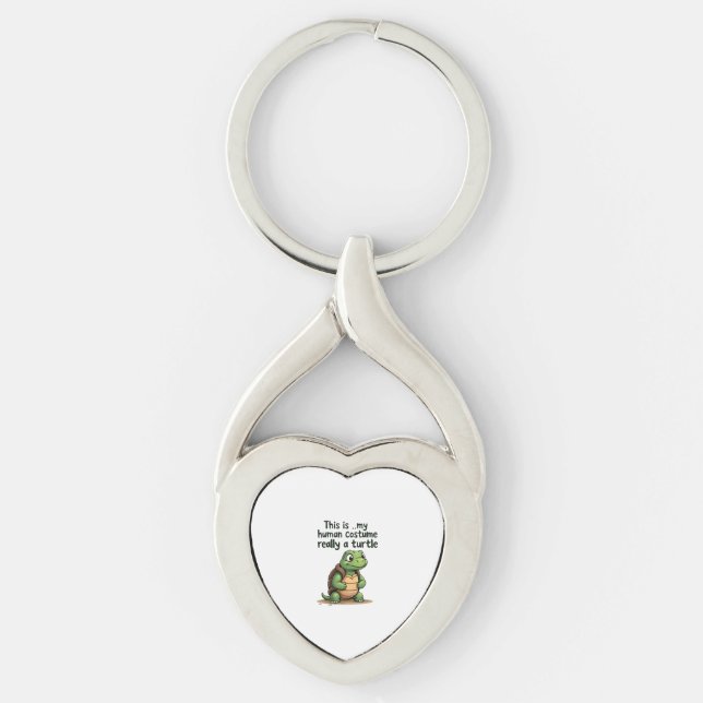 This Is My Human Costume I'm Really A Turtle T-Shi Key Ring (Front)
