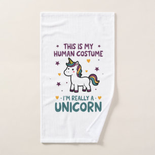 This Is My Human Costume I'm Really A Unicorn T-Sh Hand Towel