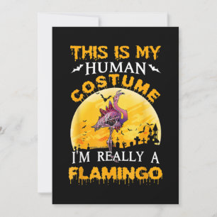 This Is My Human Costume Really Flamingo Halloween Save The Date