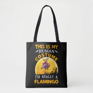 This Is My Human Costume Really Flamingo Halloween Tote Bag