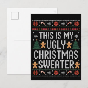 This Is My Its Too Hot For Ugly Christmas Sweaters Holiday Postcard