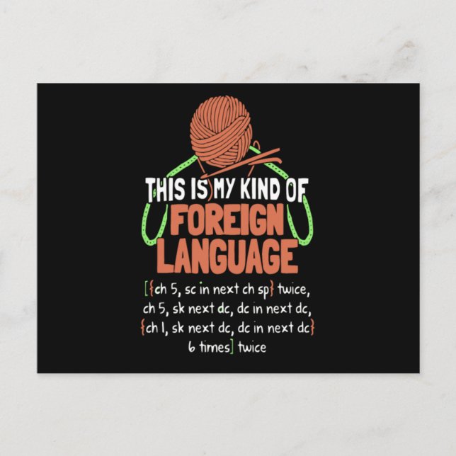 This Is My Kind Of Foreign Language Postcard (Front)