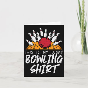 This Is My Lucky Bowling Shirt Bowler Player Women Card