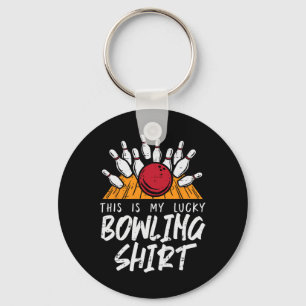 This Is My Lucky Bowling Shirt Bowler Player Women Key Ring