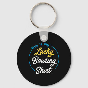 This Is My Lucky Bowling Shirt Bowling Funny Bowle Key Ring