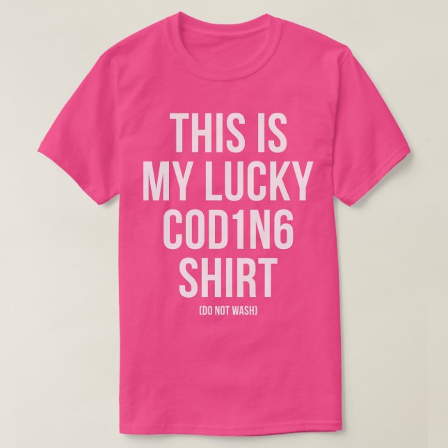 This is My Lucky Coding  Programming Programmer IT T-Shirt (Design Front)