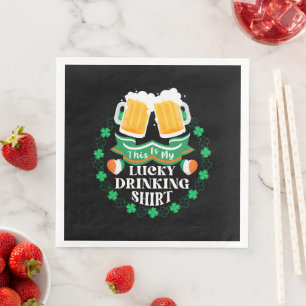 This Is My Lucky Drinking Beer St. Patrick's Day Napkin