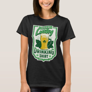 This Is My Lucky Drinking Busy Holding A Beer T-Shirt