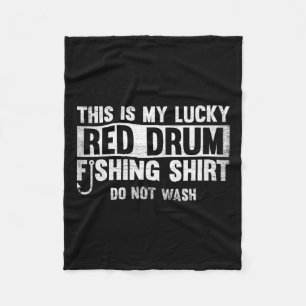 This Is My Lucky Red Drum Fishing Gift  Fleece Blanket