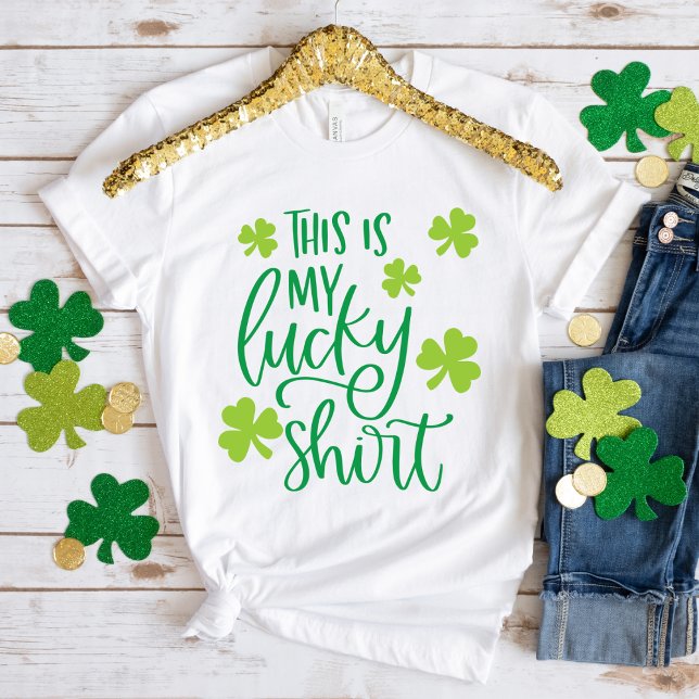 This is my Lucky Shirt Green Whimsical Typography (Creator Uploaded)