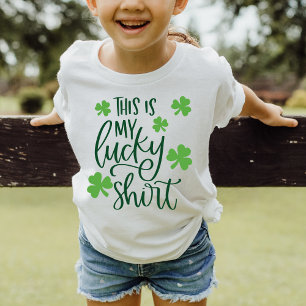 This is my Lucky Shirt Green Whimsy Lettering