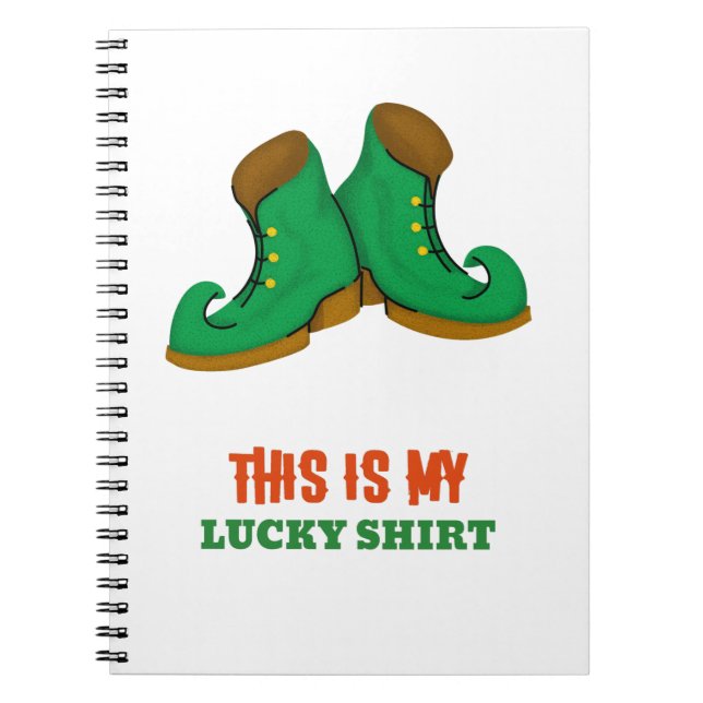This Is My Lucky Shirt Notebook (Front)
