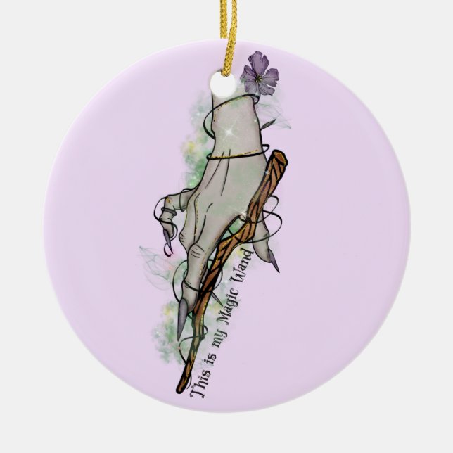 This Is My Magic Wand Ceramic Tree Decoration (Front)