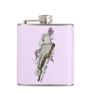 This Is My Magic Wand – Gothic Witch Hand Hip Flask