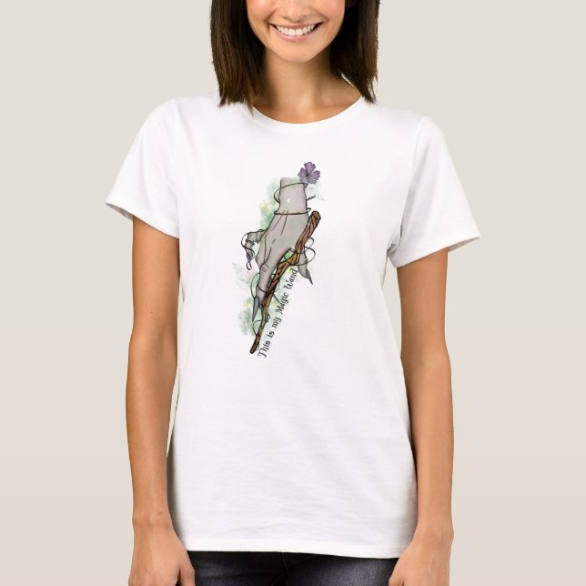 This Is My Magic Wand – Gothic Witch Hand T-Shirt (Front)