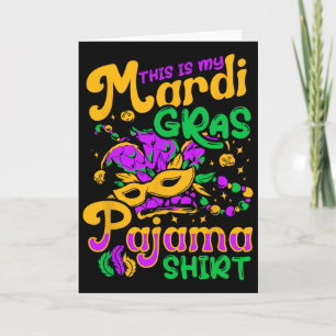 This Is My Mardi Gras Pajama Women Card