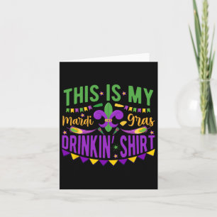 This Is My Mardi Gras Party Drinking Card