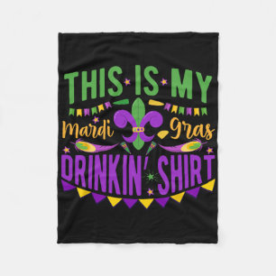 This Is My Mardi Gras Party Drinking Fleece Blanket
