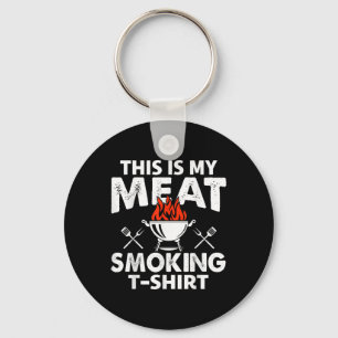 This Is My Meat Smoking Funny Bbq Smoker Men Grill Key Ring