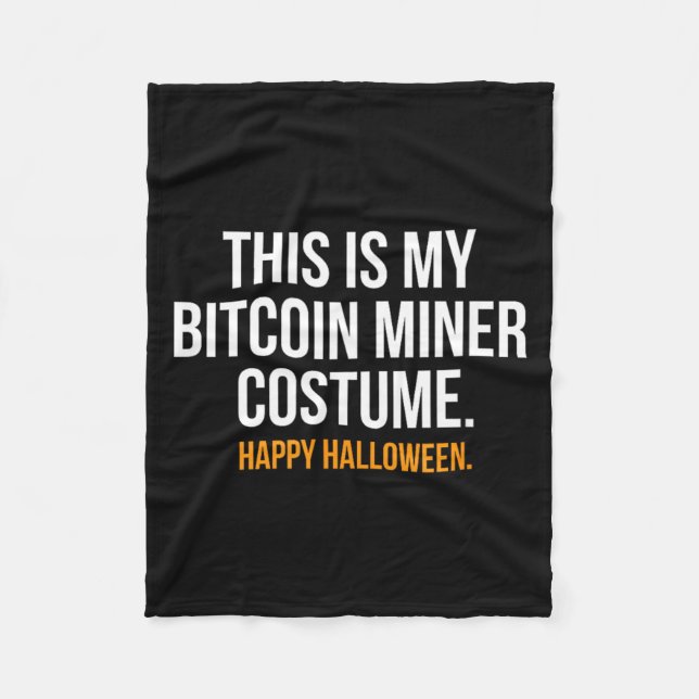 This Is My Miner Costume Funny Halloween Fleece Blanket (Front)